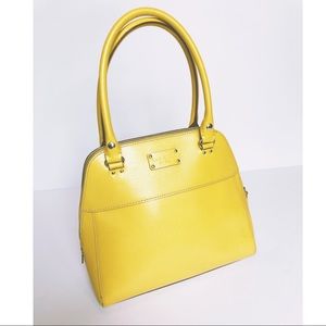 Kate Spade yellow leather, perfect spring handbag!